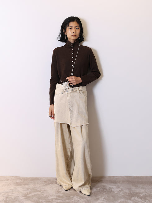 ウォッシュドタックワイドパンツ /3855-279BT
